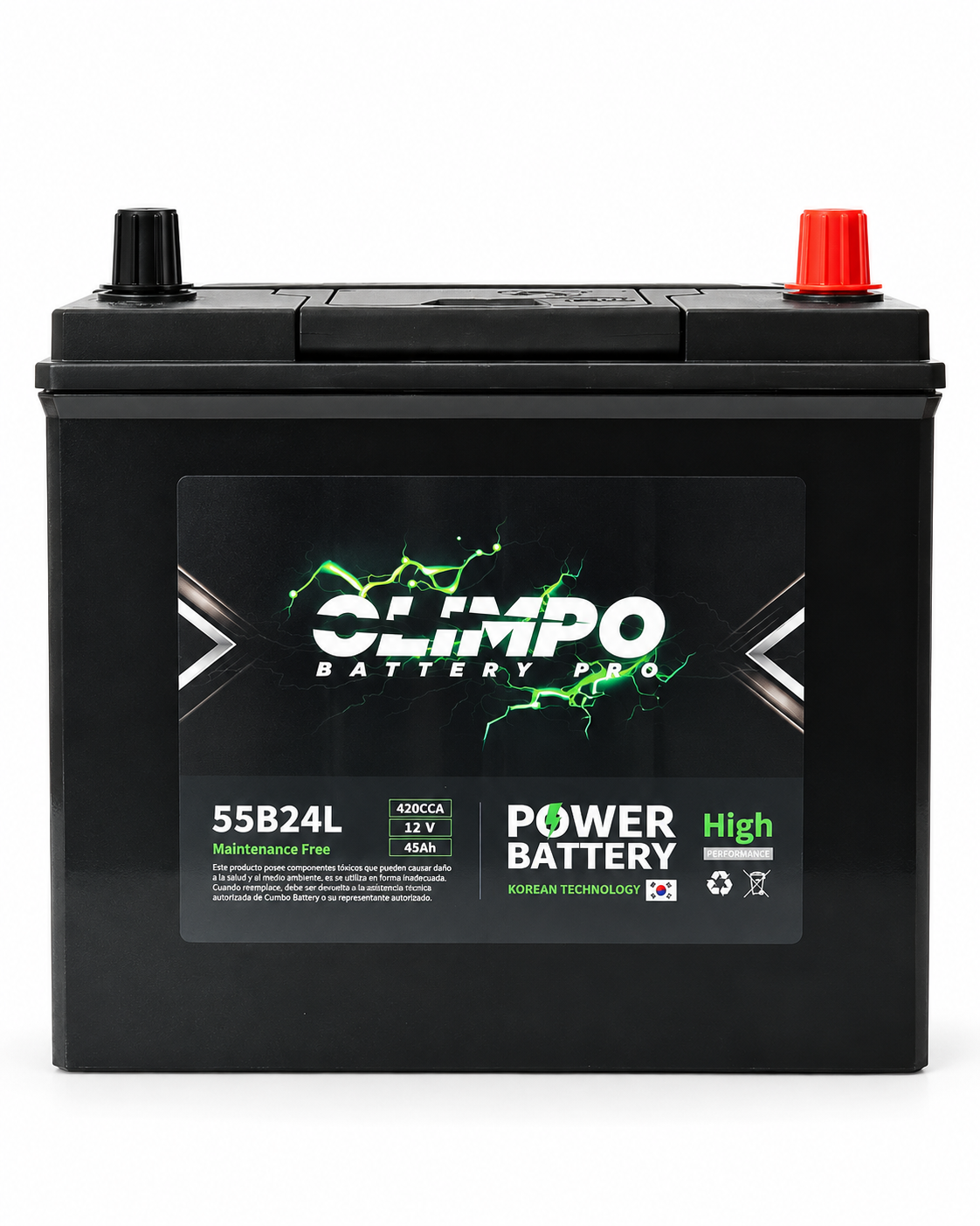 BATERIA 45AH OLIMPO 55B24L CCA 420 (- +) DELGADO