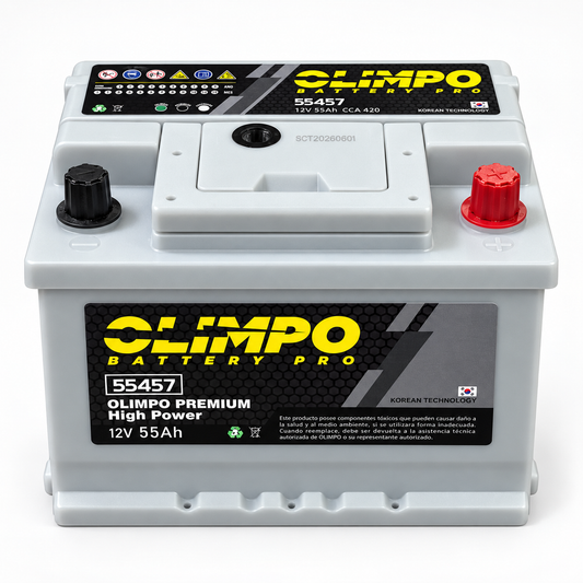 BATERIA 55AH OLIMPO 55457 CCA 420 (- +)