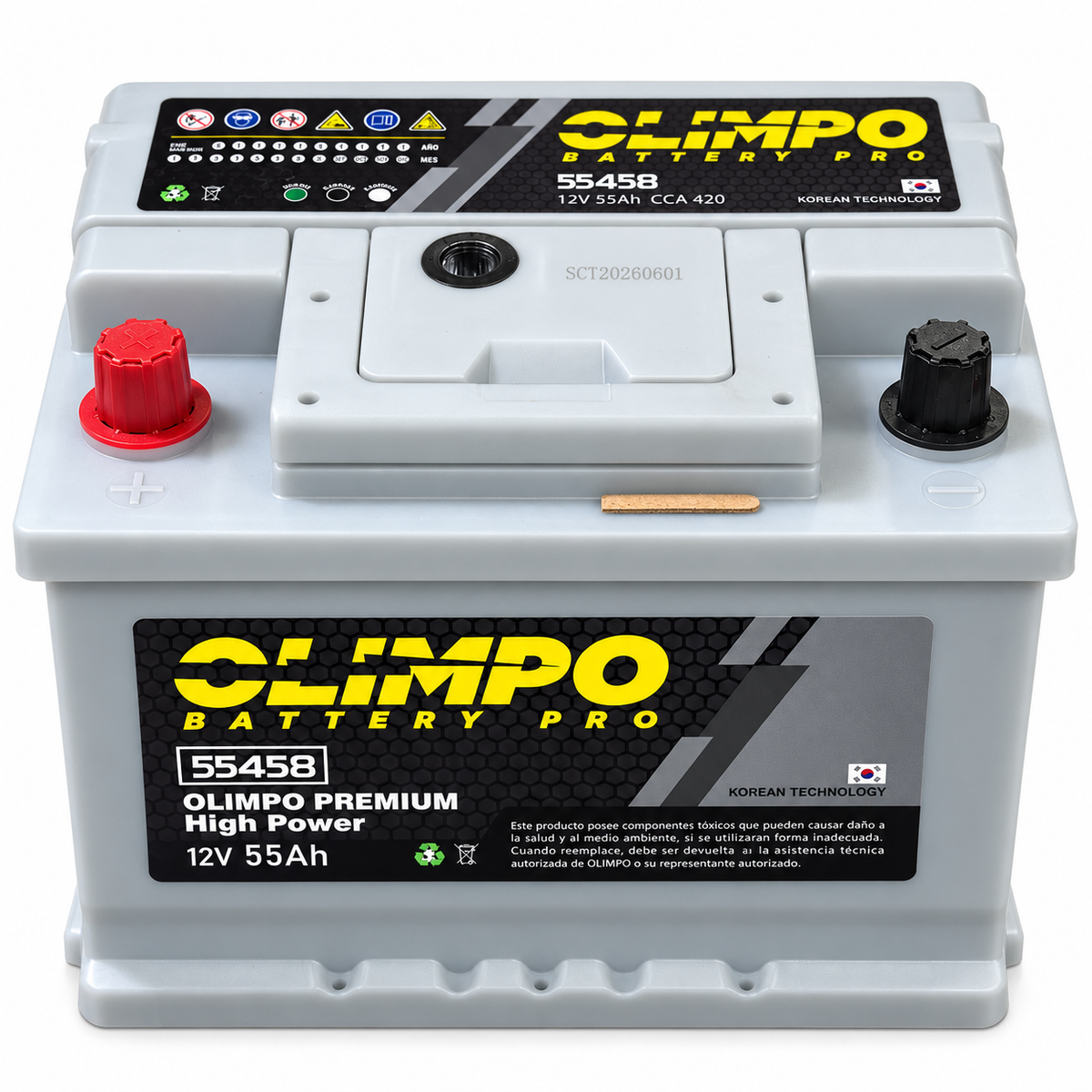 BATERIA 55AH OLIMPO 55458 CCA 420 (+ -)